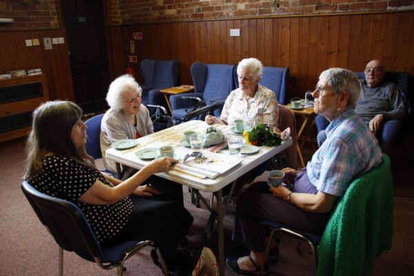 Visitors enjoying tea and biscuits at the CLASP senior centre in Clare